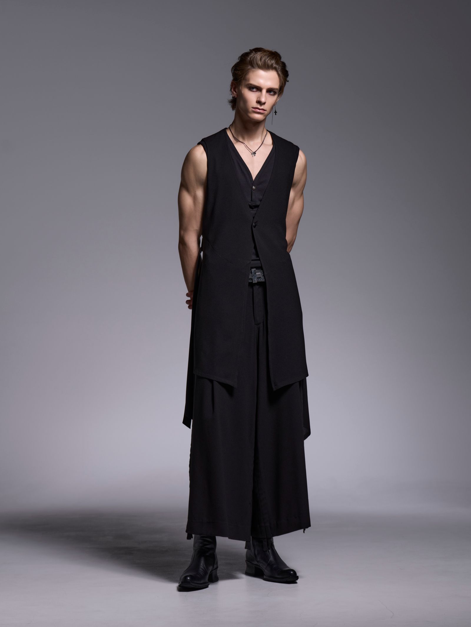 【予約品 1月4日(日) 締切】Henry Neck Tank Top / ヘンリーネック タンクトップ / ブラック