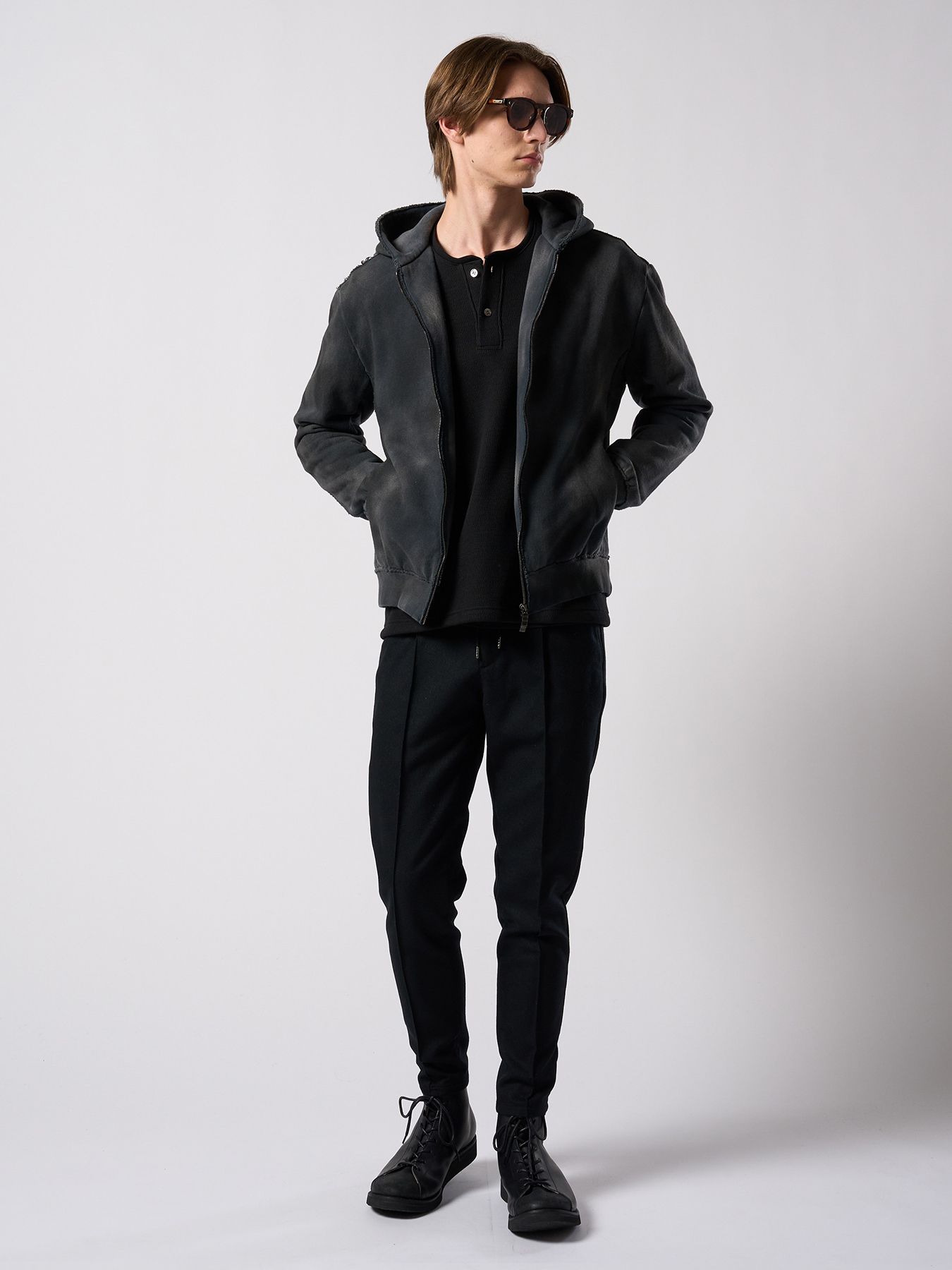【予約品 4月19日(日) 18時締切】fade zip-up hoodie / フェード ジップアップ フーディー / フェードブラック