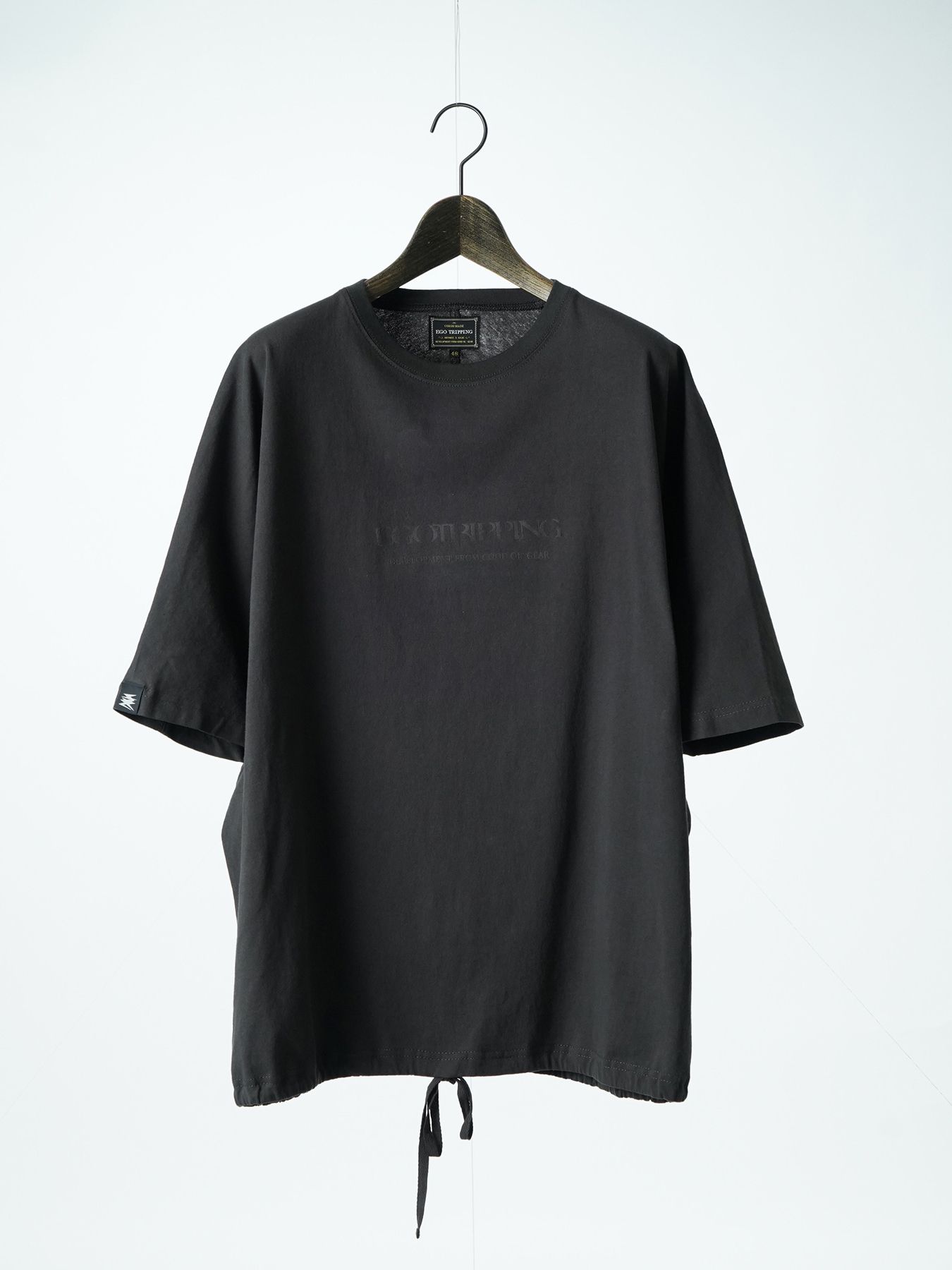【予約品 2月1日(日) 締切】KITE TEE frocky / フロッキープリント ニットT / チャコール