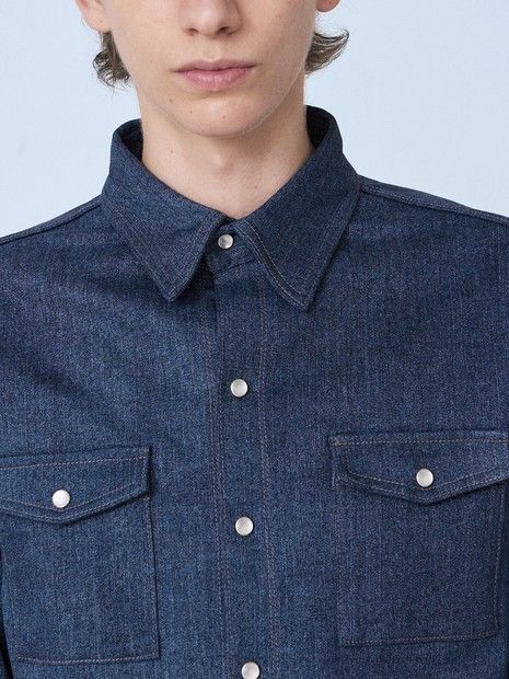 長袖 デニムシャツ インディコ5351