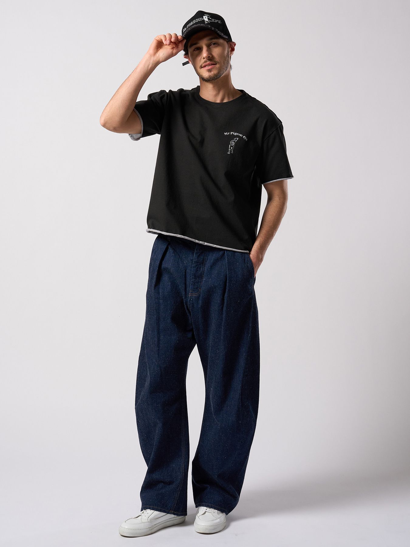 【予約品 4月19日(日) 18時締切】Ohta Design × wjk collaboration："relax" cut-off S/S / "relax" カットオフ ショートスリーブ / ブラック