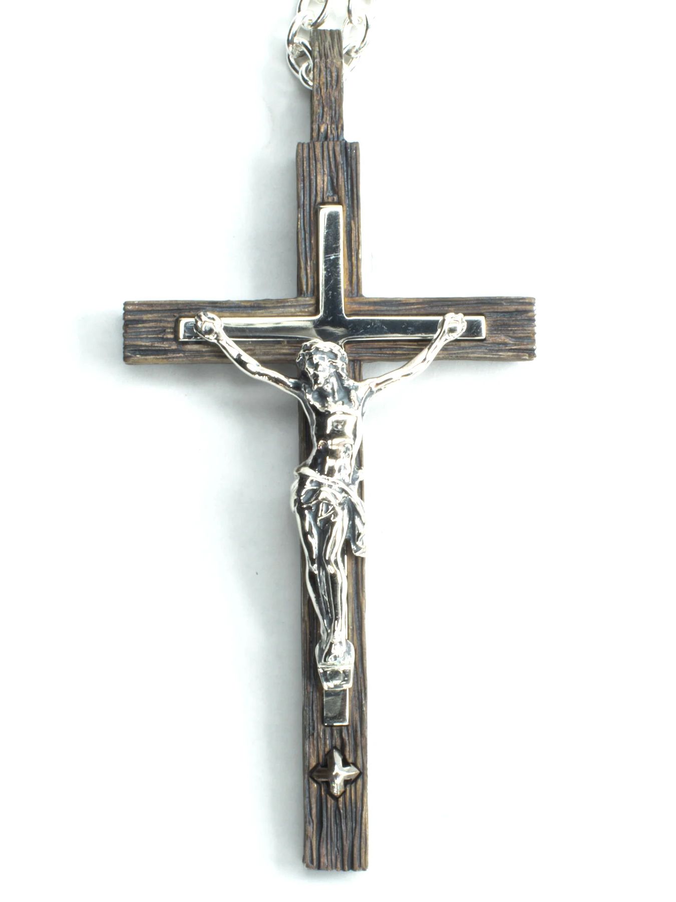 【予約品 9月27日(日) 締切】クロスネックレス（流木加工 / 鏡面磨き）/ Silver 925