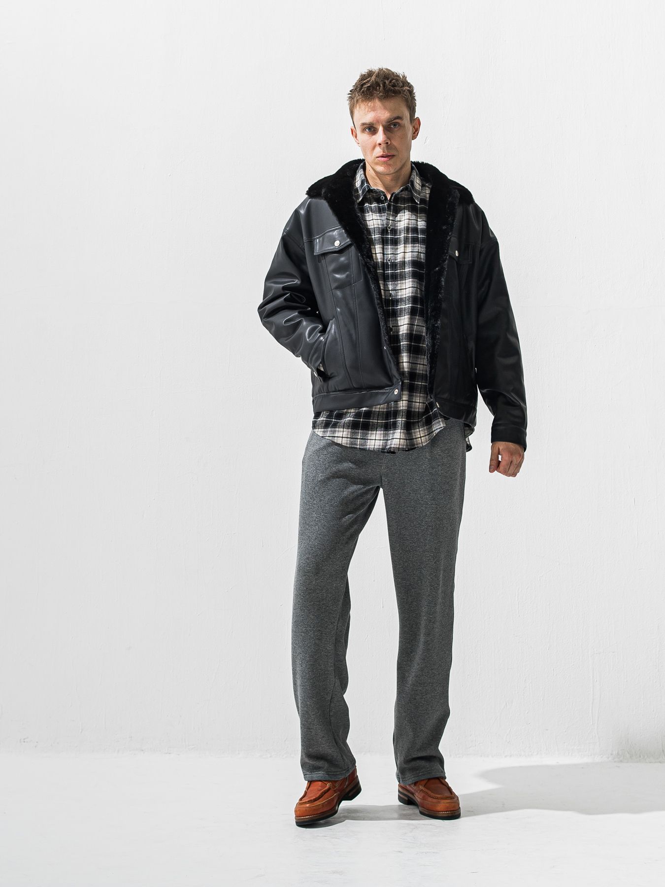 【予約品 9月6日(日) 締切】FLANNEL JACK SHIRTS / オーガニックコットン フランネルチェック ジャックシャツ / ブラック