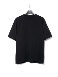 【予約品 10月12日(日) 締切】Natural Soft Cotton Oversize Crew Neck T-shirt / 30/-ナチュラルソフト天竺 クルーネック ワイドTシャツ / ブラック