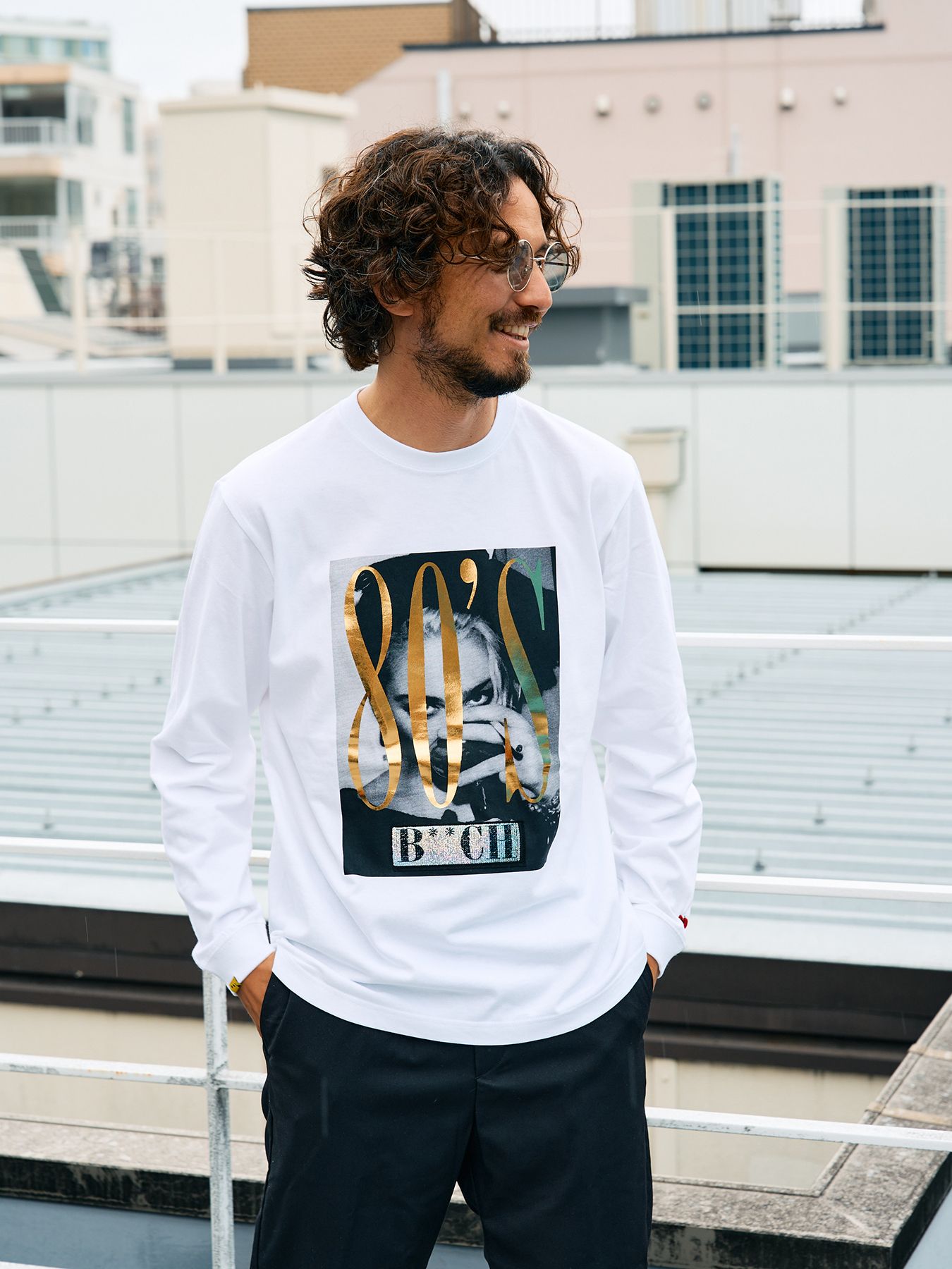 【予約品 5月8日(木) AM10時 締切】 5.6ozコットン天竺 80S QUEEN シークインLS Tシャツ / ホワイト