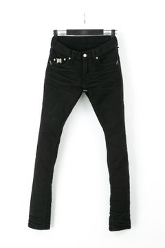 《予約品》 11oz オーガニックコットン ストレッチデニム SKINNY JOHN スキニー ワンウォッシュ / BLACK 【STRUM】 7月下~8月上旬入荷予定