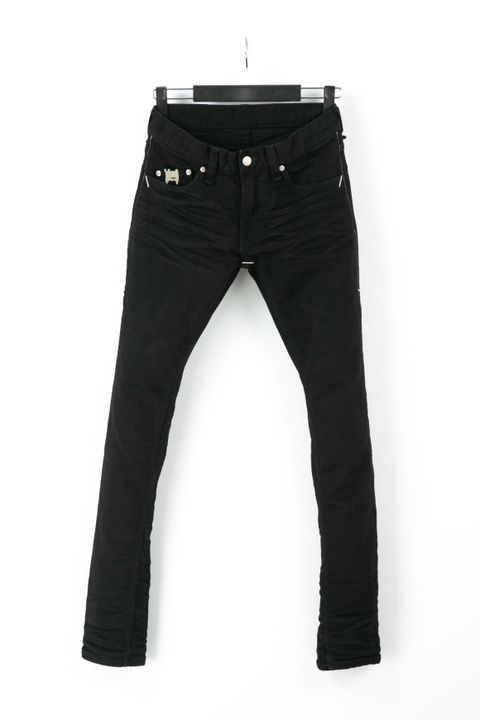 《予約品》 11oz オーガニックコットン ストレッチデニム SKINNY JOHN スキニー ワンウォッシュ / BLACK 【STRUM】 7月下~8月上旬入荷予定