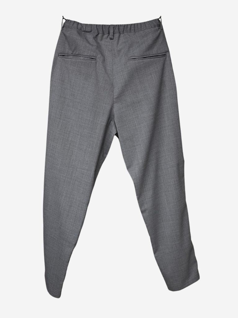 PAT WIDE EASY PANTS / ウオッシャブルトロピカルウール イージーパンツ / ライトグレー