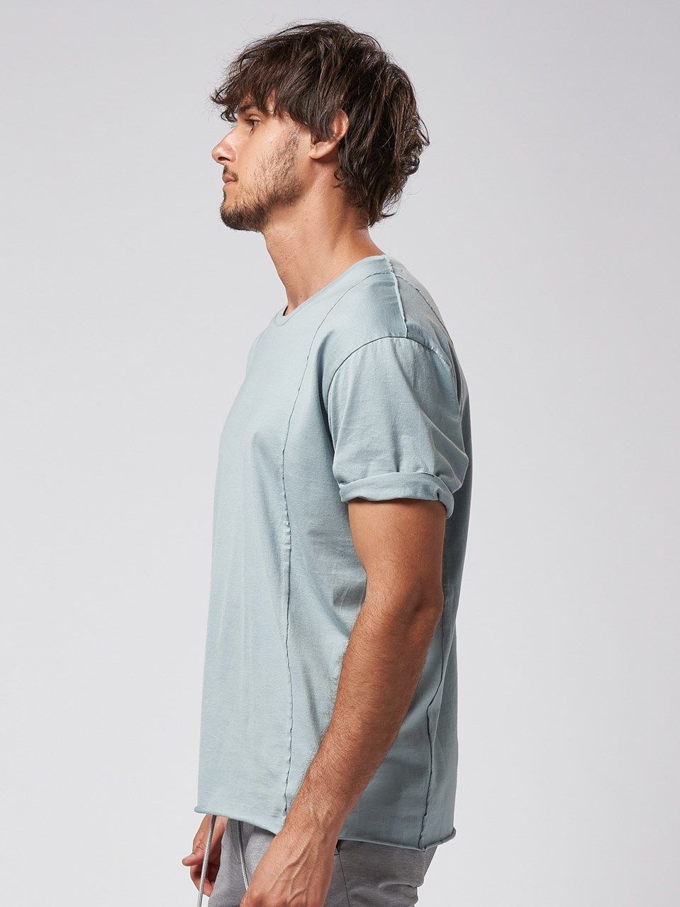 《予約品》 roll-up sleeve cut&sewn / Tシャツ / アイスブルー