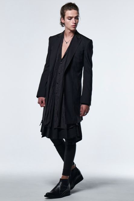 《予約品》スタッズ NailStudsCollarLongJacket / ブラック 【kiryuyrik】 2023年3月以降入荷予定