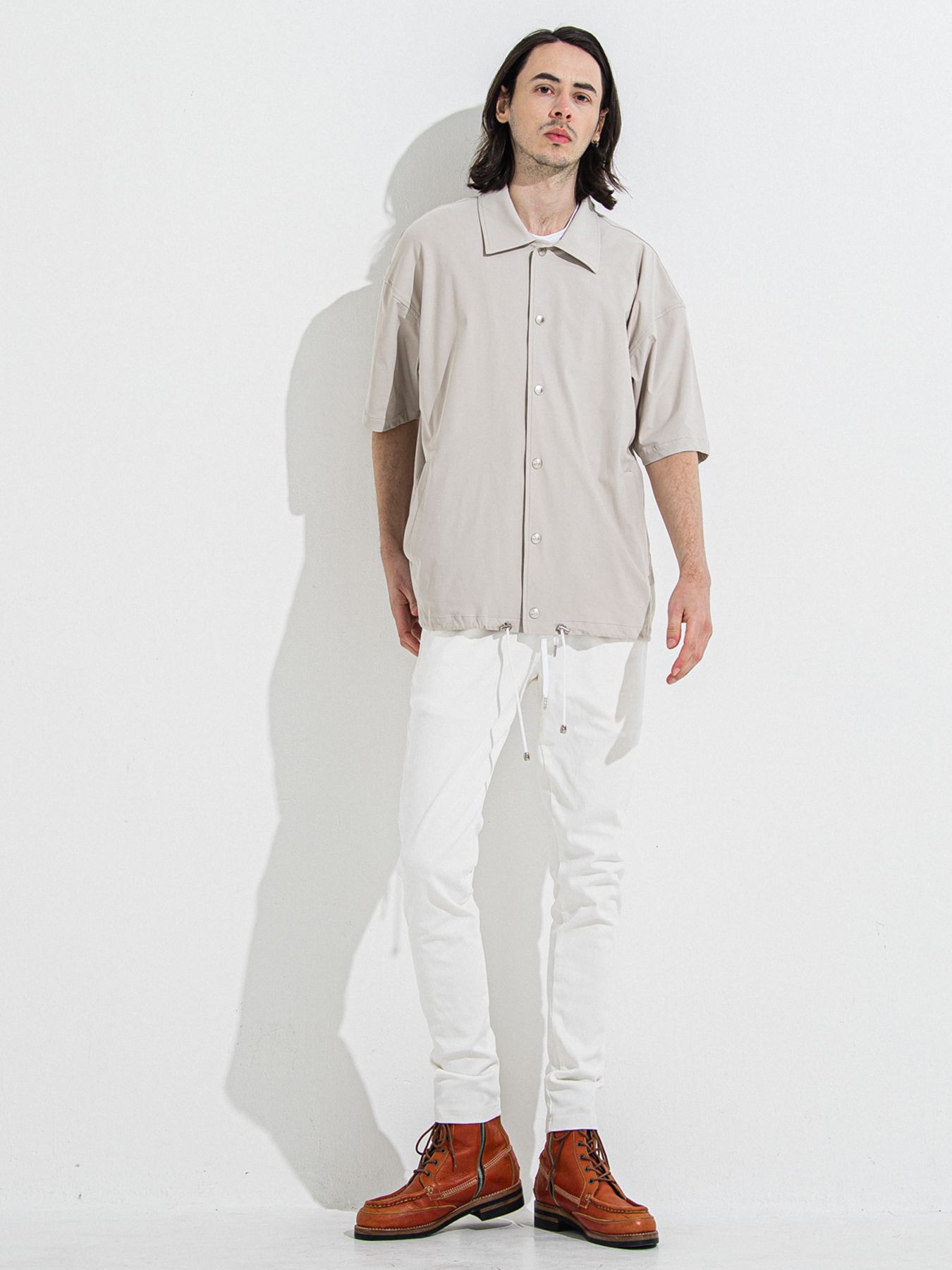 DENIM JERSEY CHRIS EASY TUCK PT / デニムジャージクリスイージータックパンツ / ホワイト
