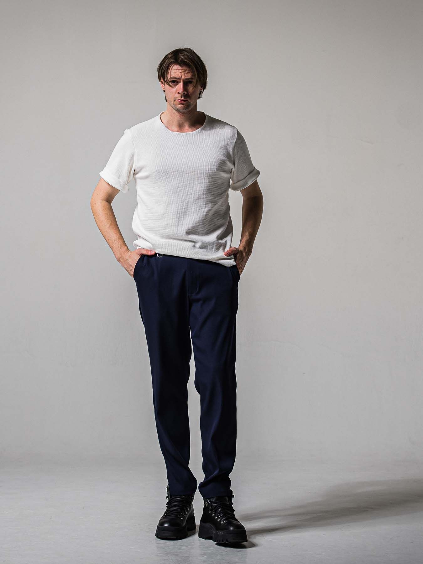 【予約品 11月16日(日) 締切】PAT WIDE EASY PANTS / ワイドイージースラックス / ネイビー