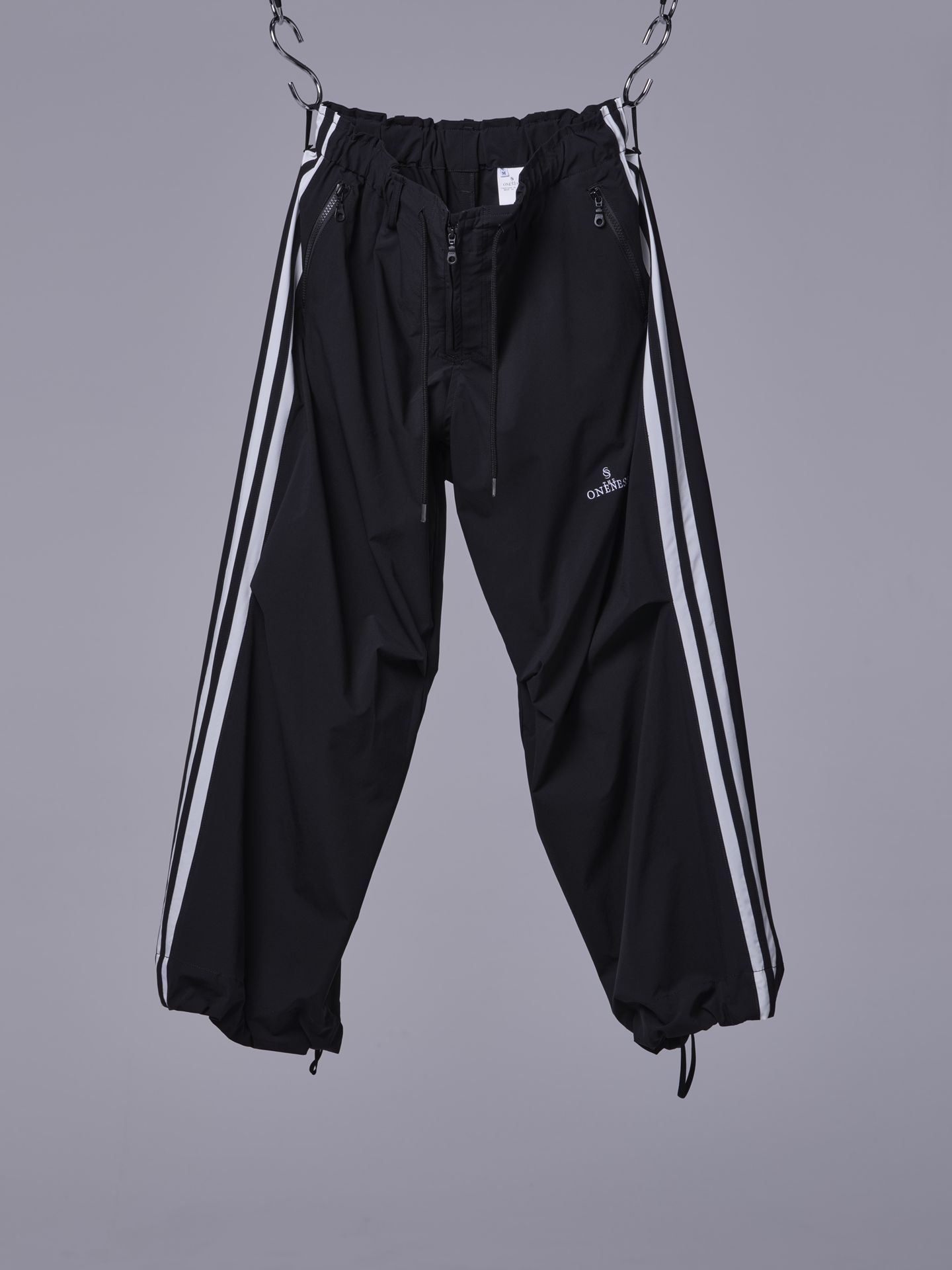 《予約品11月4日 》 LineLoosePants / ルーズパンツ / ブラック×ラインホワイト