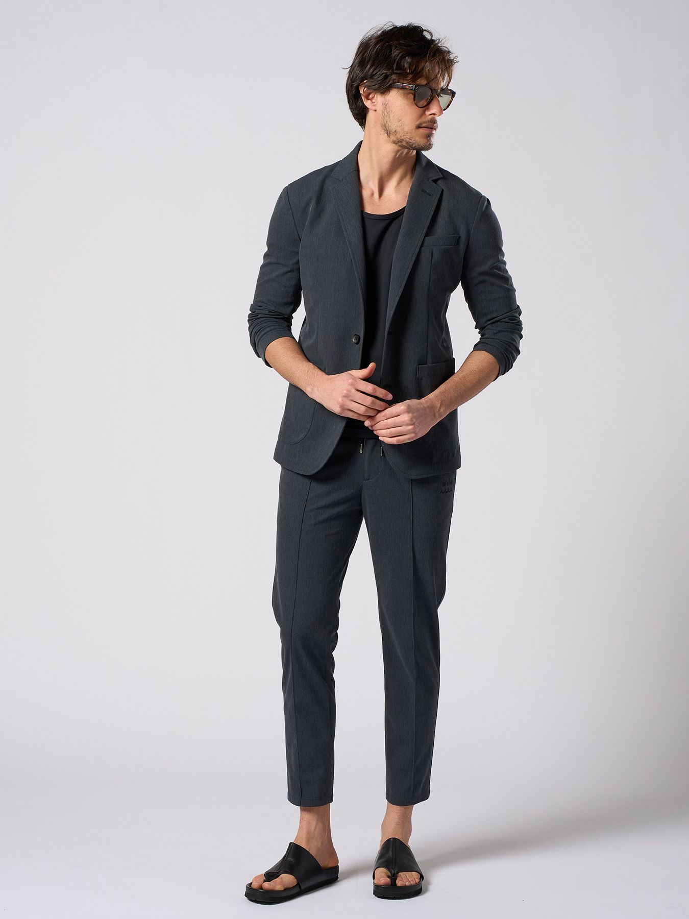 【予約品 1月25日(日) 締切】muta × wjk collection：smart jacket / スマートジャケット / チャコール