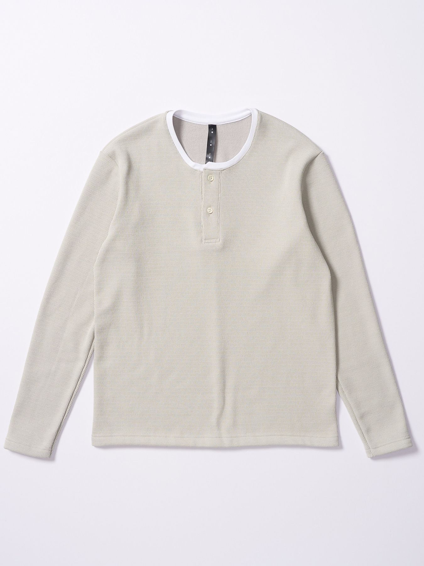 【予約品 4月19日(日) 18時締切】back boa thermal henley L/S / バックボア サーマル ヘンリーネック ロングスリーブ / ライトグレー