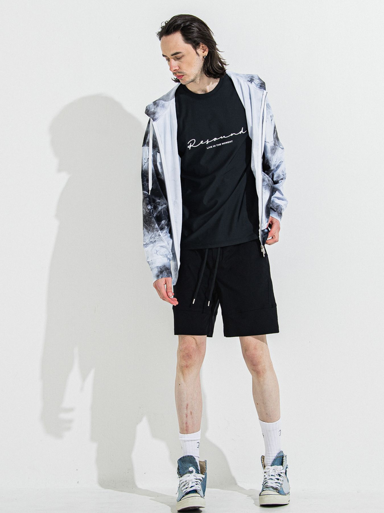 【予約品 】HANDWRITING RASH BASIC T / ラッシュガード ハンドライティングTシャツ / ブラック