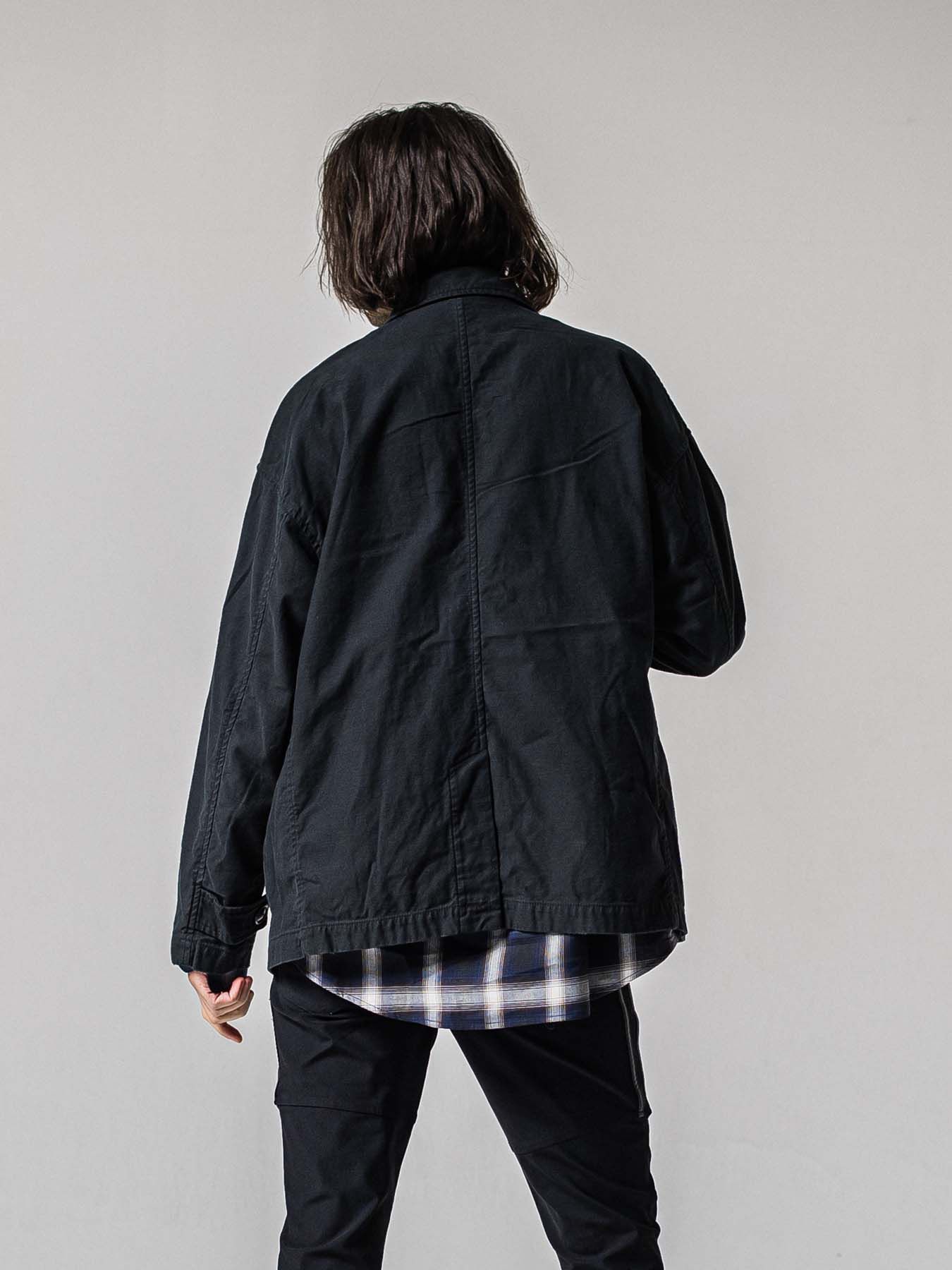 【予約品 11月16日(日) 締切】MV OVER PCOAT / オーバーサイズ ピーコートジャケット / ブラック