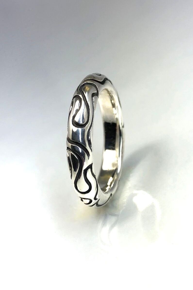 《受注生産》 FLAME BAND RING リング 【GOD SIZE】 注文から2-3週間後入荷予定