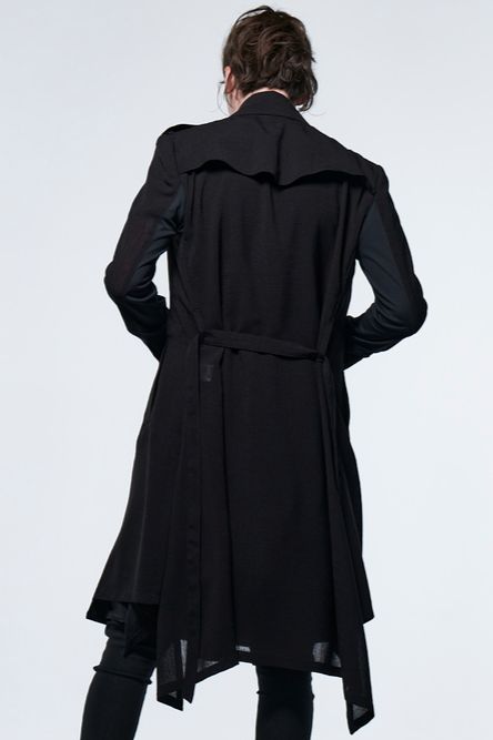 《予約品》 UnconSingleTrenchCoat / ブラック 【kiryuyrik】 2023年5月以降入荷予定