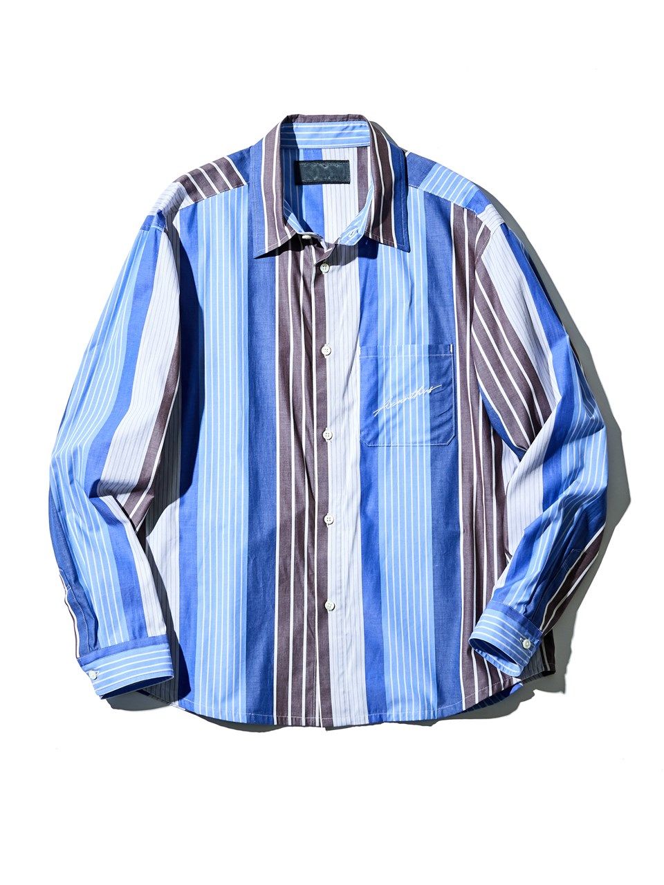 (予約品2023年10月19日18時締め) Random Stripe Shirts Jacket / シャツジャケット / ブルー