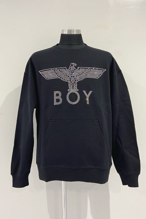 EAGLE BOY swarovski スワロフスキ スウェット / BLACK 【BOY LONDON】