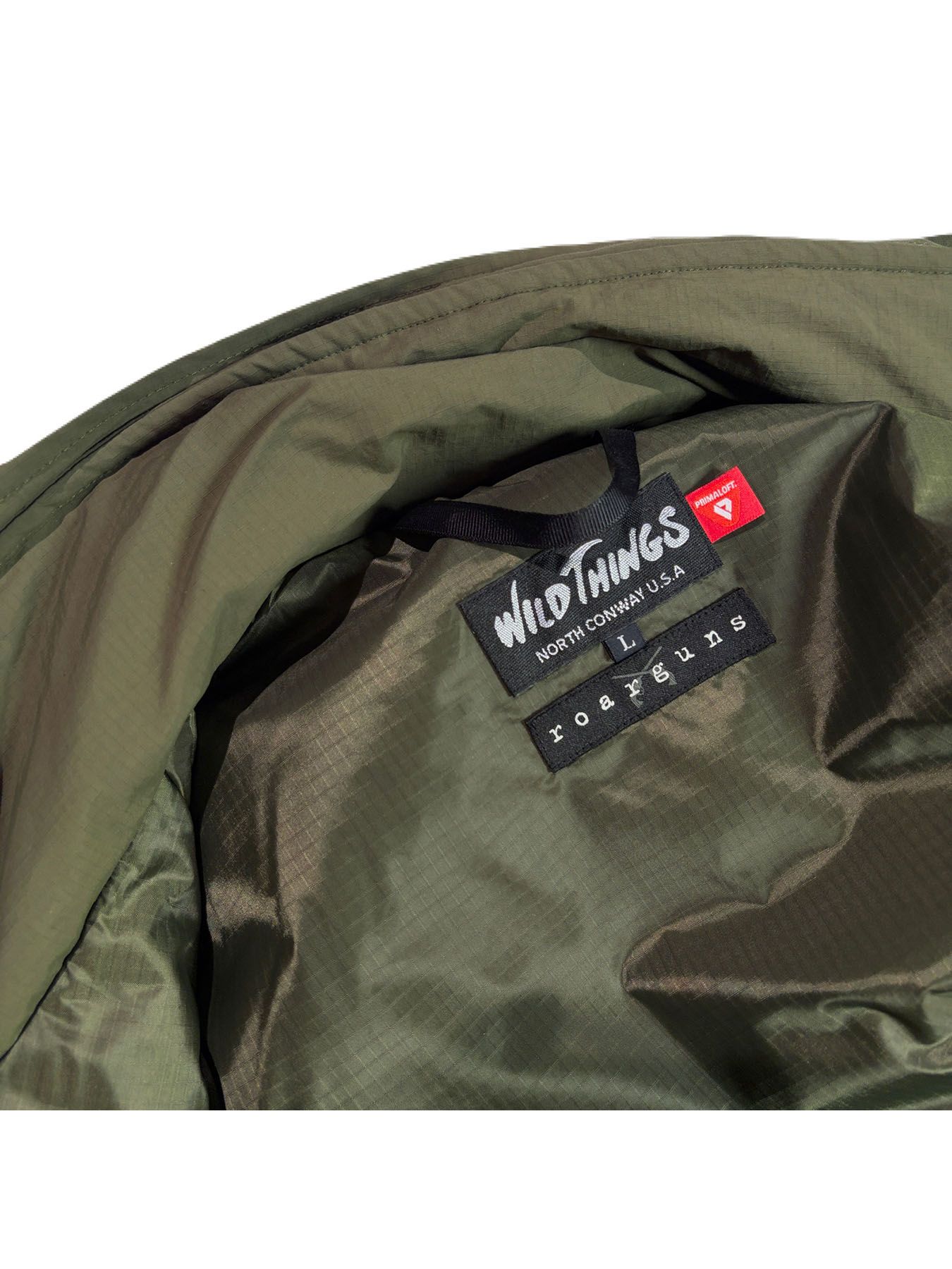 【予約品 3月9日(月) 18:00 締切】WILD THINGS コラボ - ×WILD THINGS EMB / ショートモンスターパーカー / 背中刺繍あり / カーキ