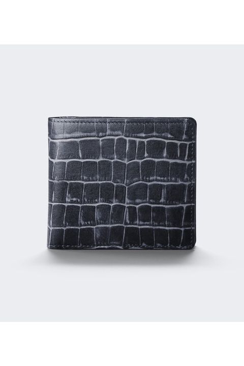 二つ折り財布 Tint Embossing Leather / Navy 【aniary】