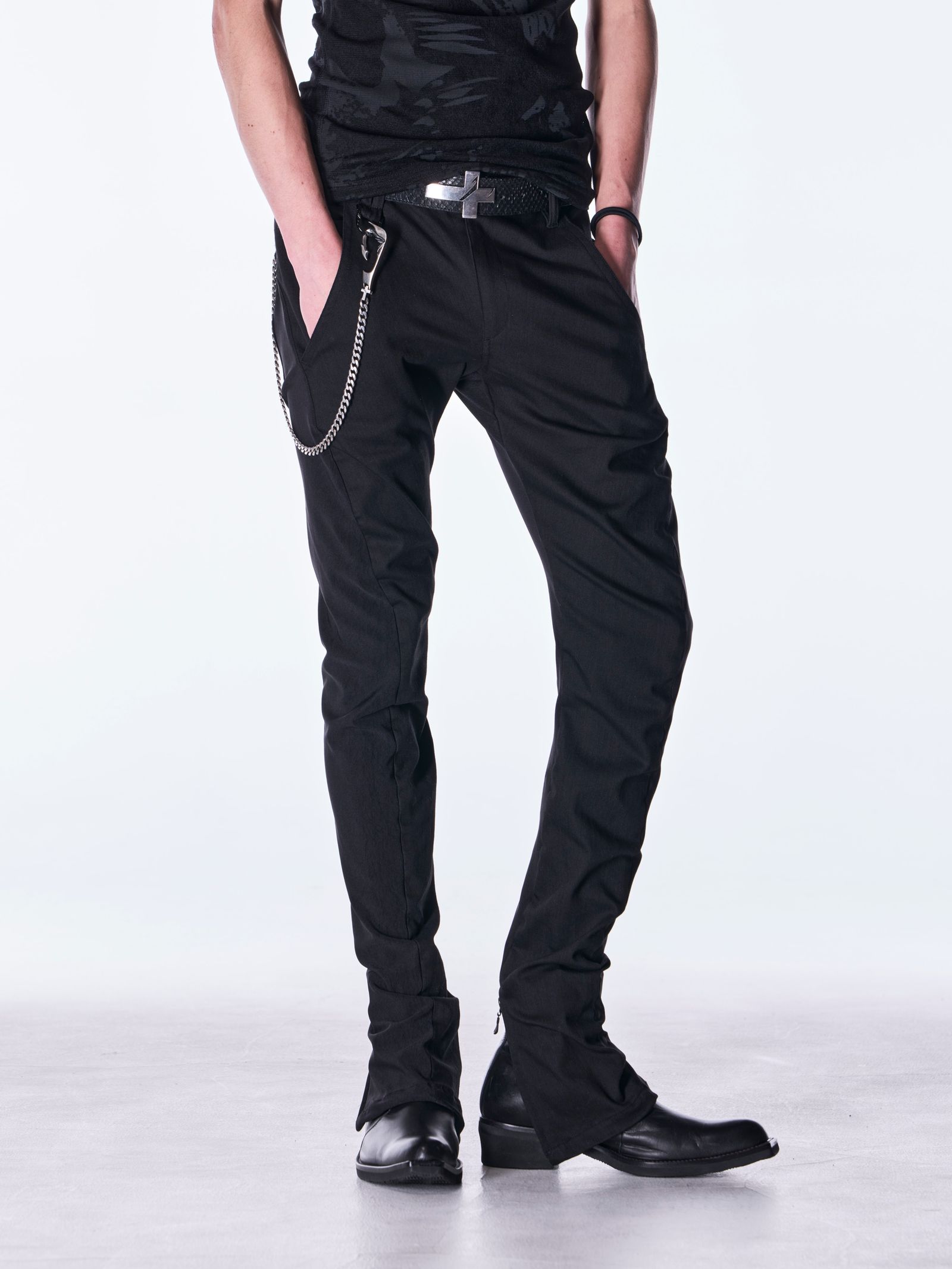 【予約品 6月29日(月) 締切】Denim Curve Pants / デニム カーブパンツ / ブラック