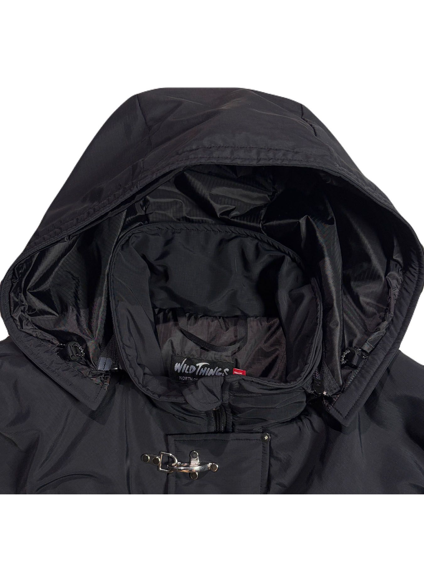 【予約品 3月9日(月) 18:00 締切】WILD THINGS コラボ - ×WILD THINGS BASIC / ショートモンスターパーカー / ブラック