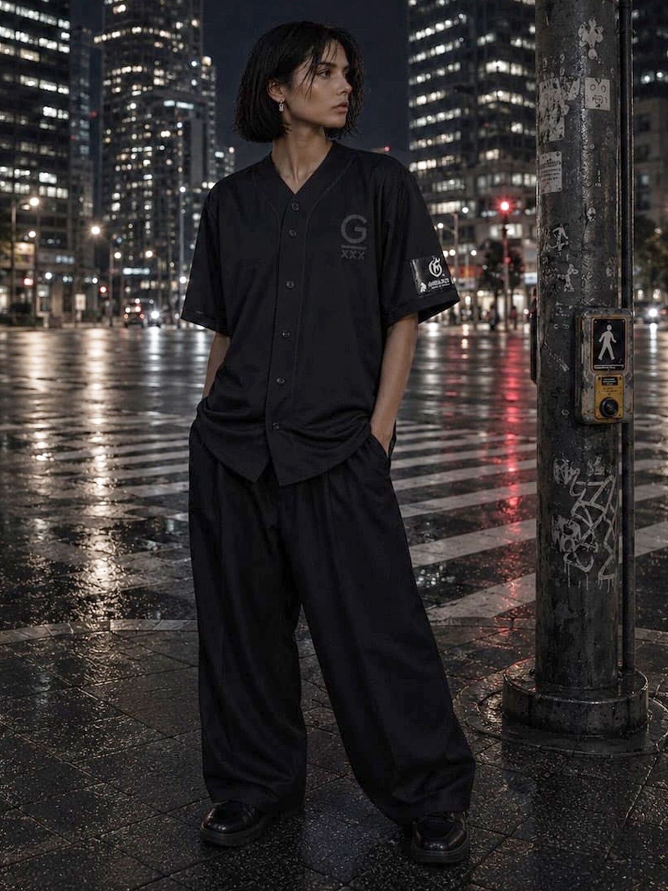 【予約品 6月21日(日) 締切】2026 ANGEL'S WINGS BASE BALL SHIRTS / ブラック×ブラック