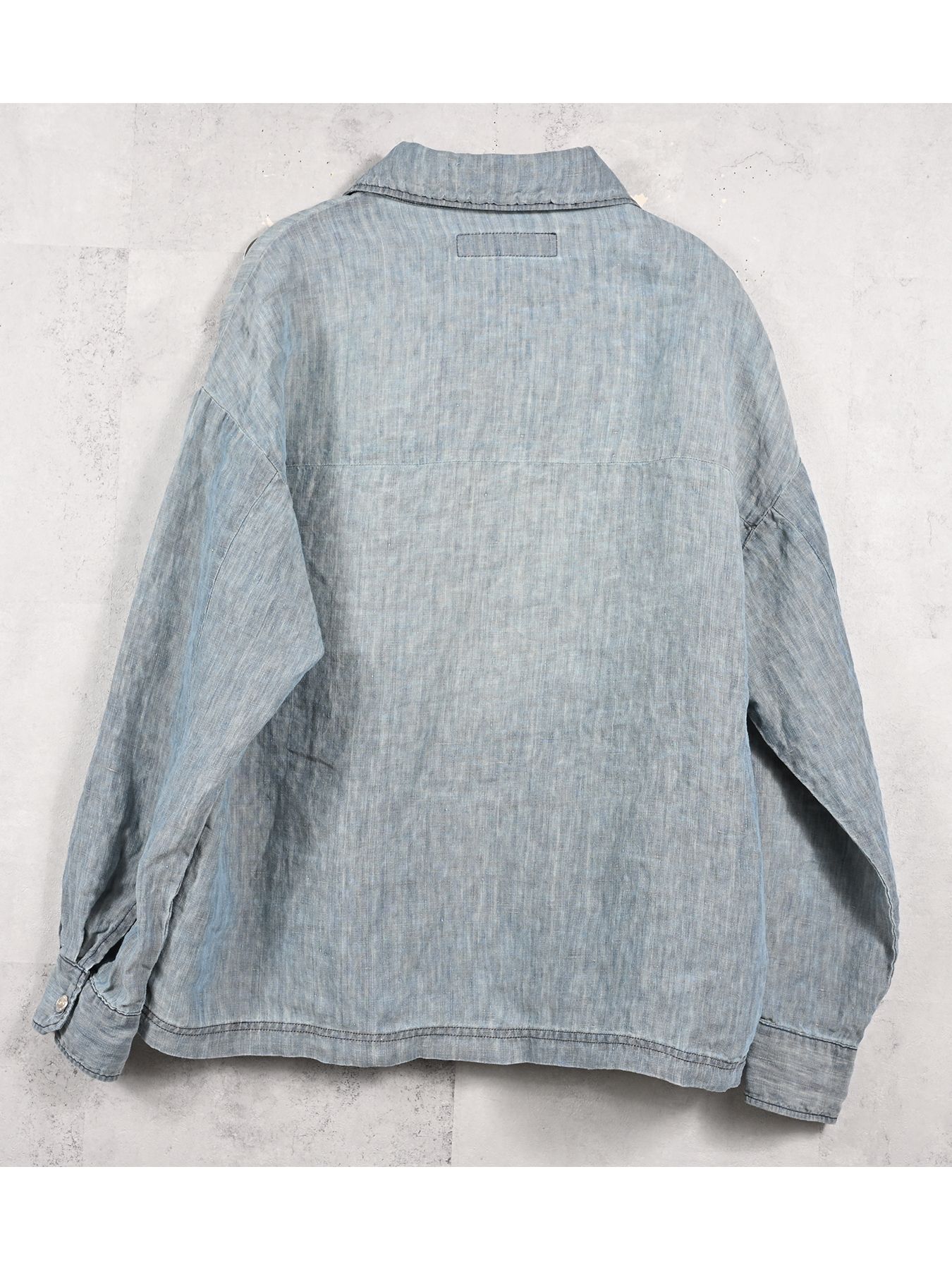 【予約品 11月16日(日) 締切】INDIGO LINE JACK SHIRTS / インディゴ リネン CPOジャケット / ライトインディゴ