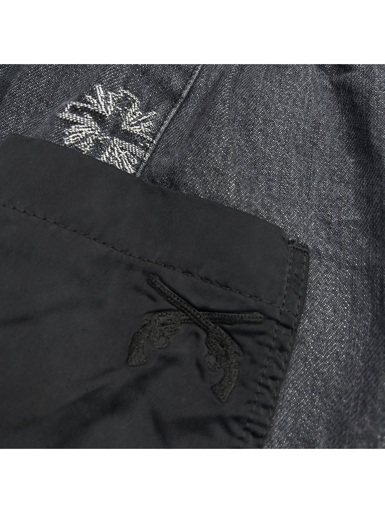 【予約品 8月10日(日) 締切 】CROSS JQ DENIM PT A / クロスジャガード デニムパンツ / クリスタル ブラック