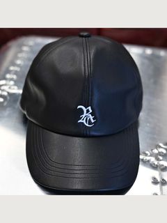 《予約9月1日18時締め》 LEATHER  LOW CAP  / キャップ / ブラック