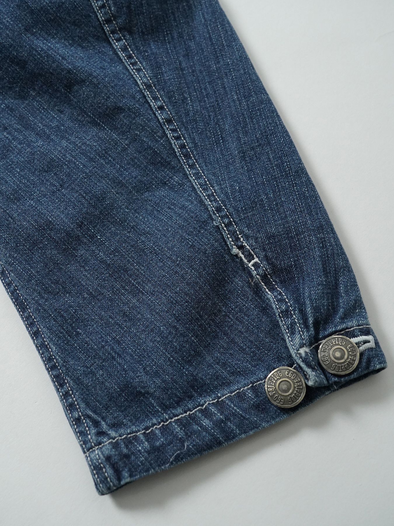 【予約品 5月27日(水) 締切】BOURGERON-DENIMJACKET aged / エイジド加工 ライトオンスデニム シャツジャケット / インディゴ