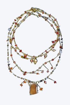 Hinokami ヒノカミ Necklace ネックレス / ORANGE 【Ranunculus】