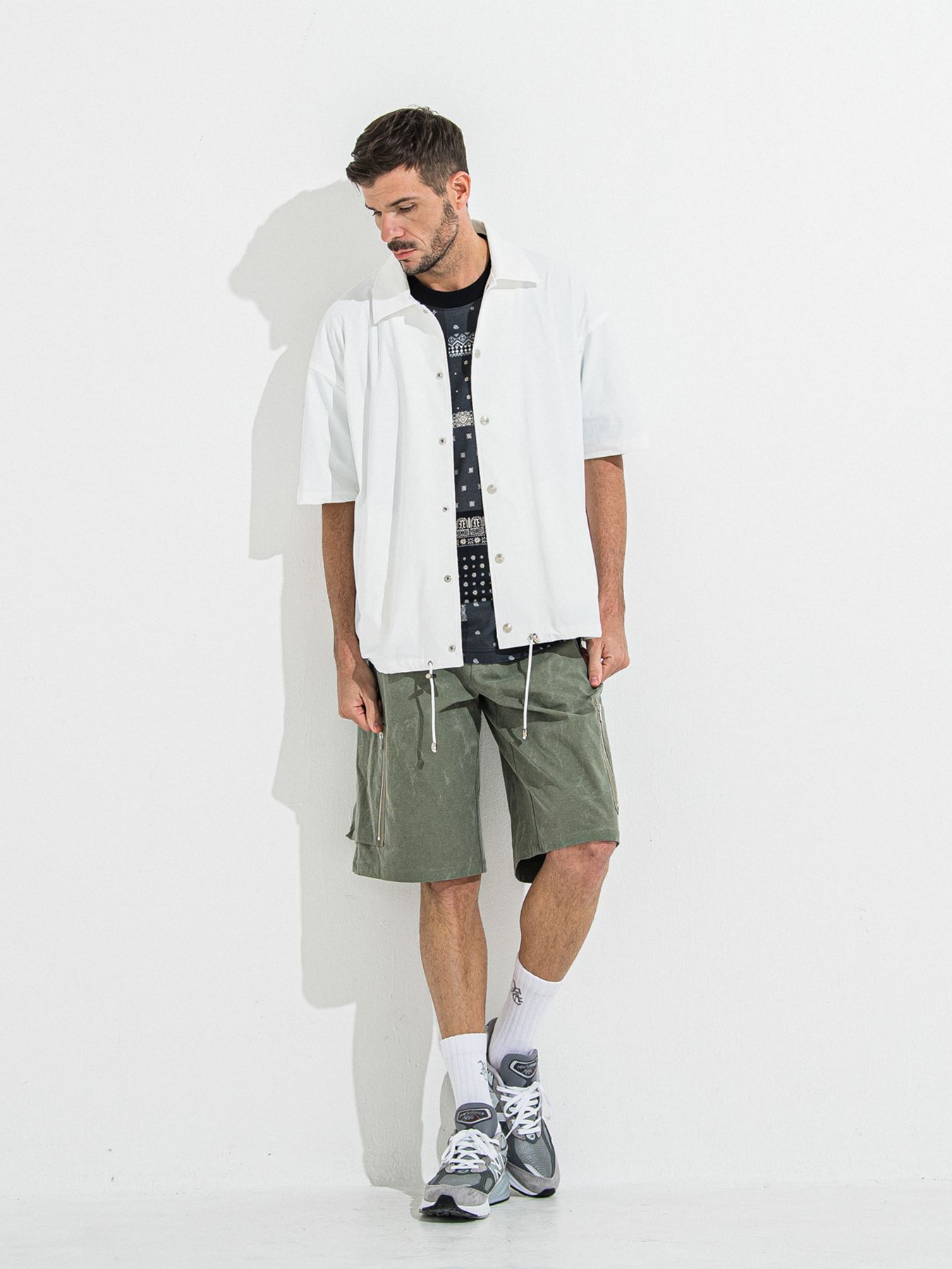 【予約品 】DAVID CARGO HALF PANTS / デヴィッドカーゴハーフパンツ / ヴィンテージカーキ