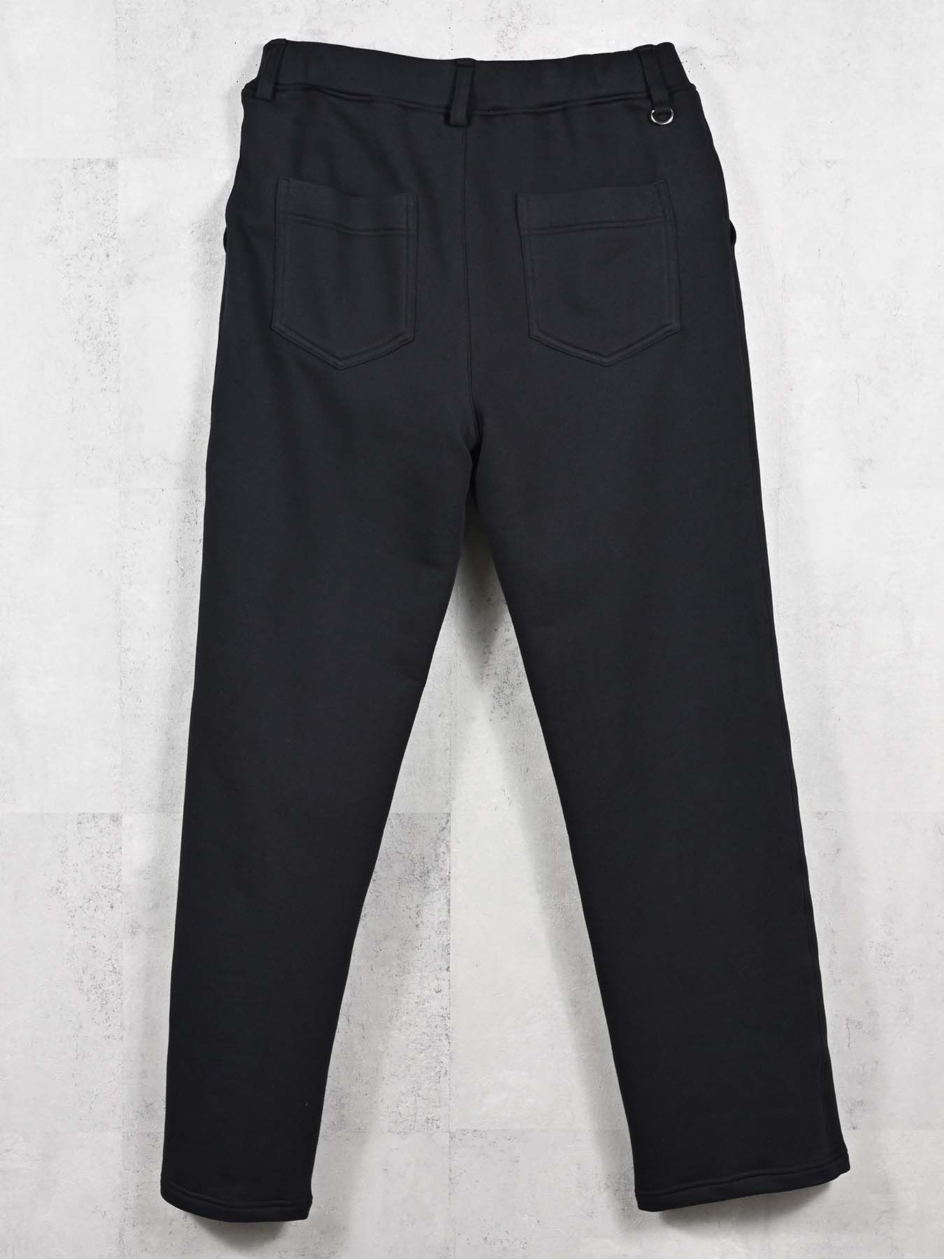【予約品 11月16日(日) 締切】HF URAKE WIDE TUCK PANTS / 裏毛 セミワイドシルエット ワンタック イージーパンツ / ブラック