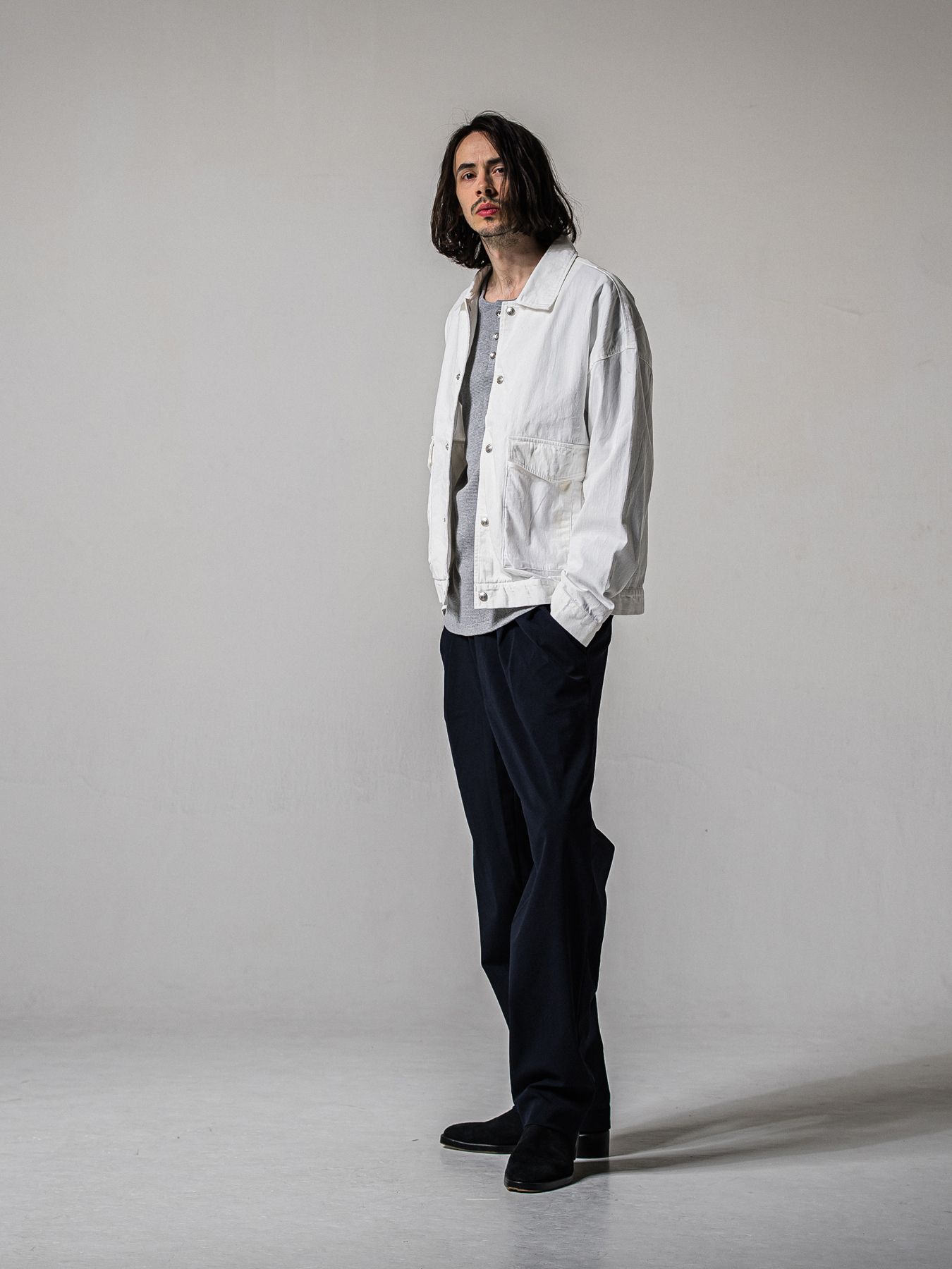 【予約品 11月16日(日) 締切】BEN PANTS / ワイドルーズパンツ / ネイビー