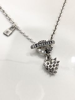 《受注生産》 CHAIN NECKLACE T-BAR [SPIKE : HEART] / スパイクスハートTバーネックレス/ 注文から2～3週間後入荷予定
