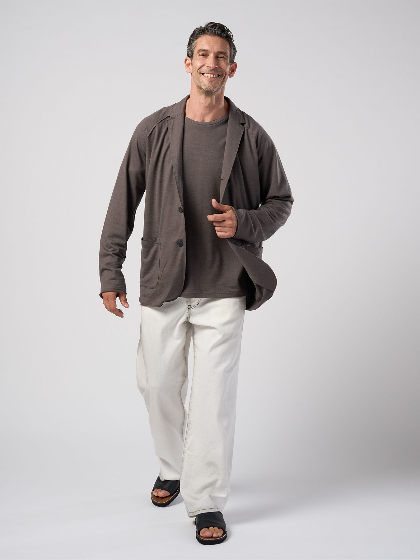 【予約品】super100's wool jersey S/S / Super100'sウール ハイゲージシングルジャージー ショートスリーブカットソー / スチールグレー