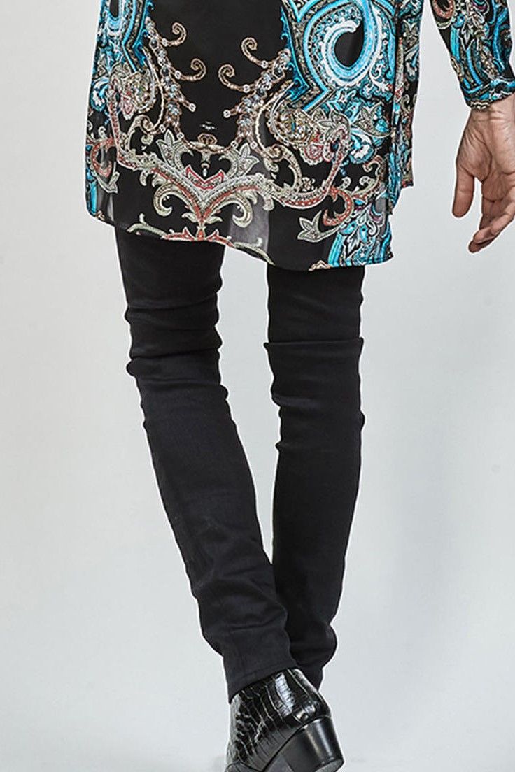 Twin power skinny denim pants / BLACK 【ys Yuji SUGENO】