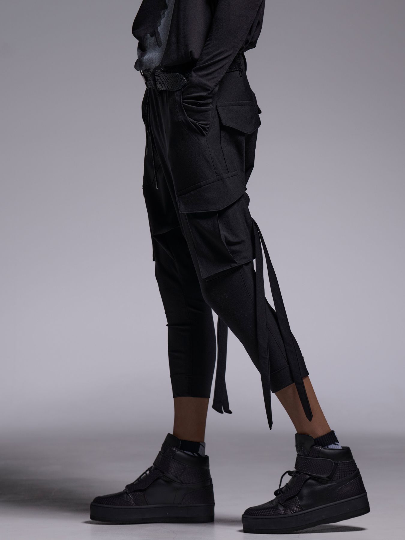 3/4 Sarrouel Pants / 七分丈 サルエルパンツ / ブラック
