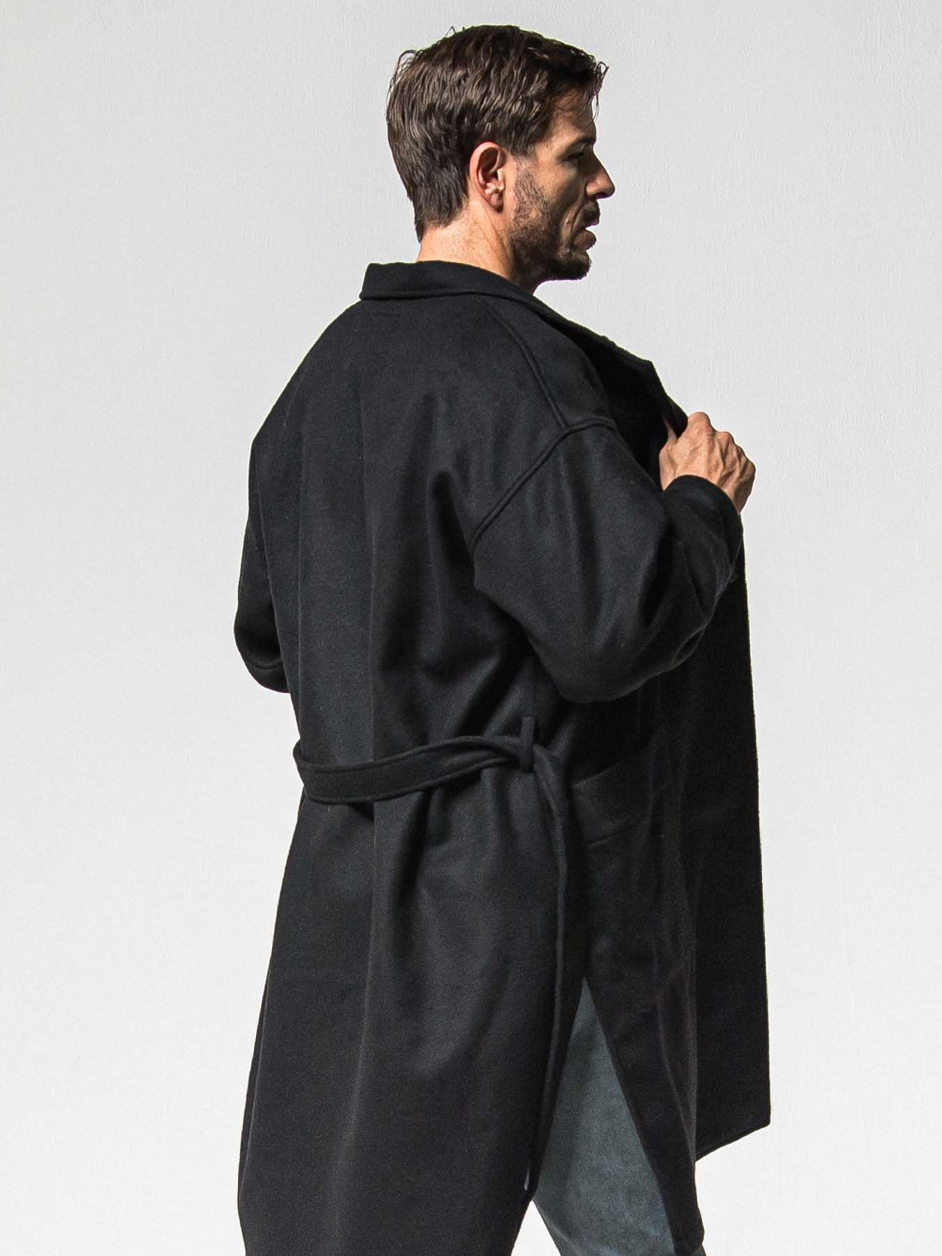 【予約品 】GOWN OVER COAT / ガウンオーバーコート / ブラック