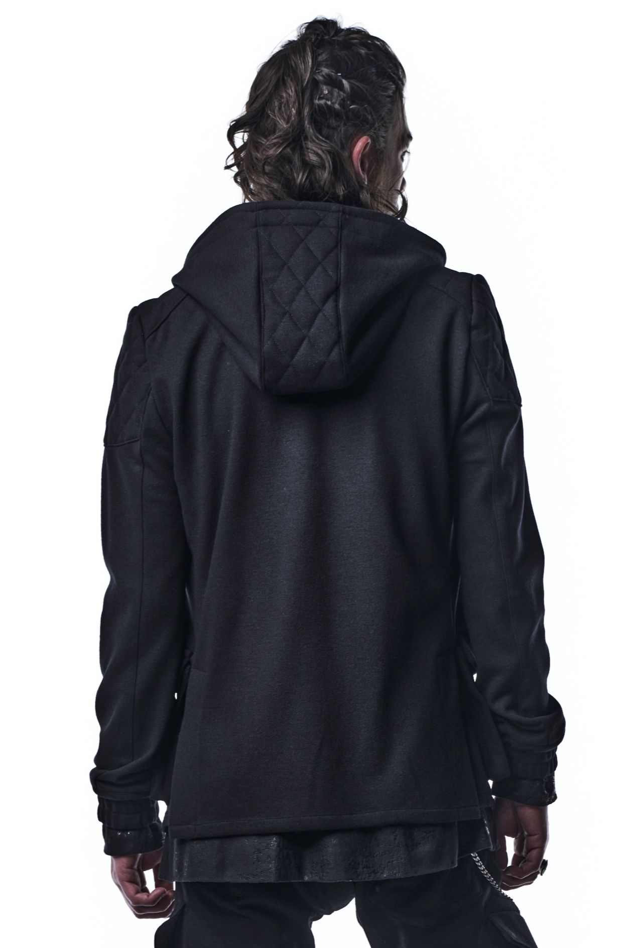 《予約品》 QuiltHoodieJacket ジャケット PunchRomaJersey / Black 【kiryuyrik】 8月入荷予定