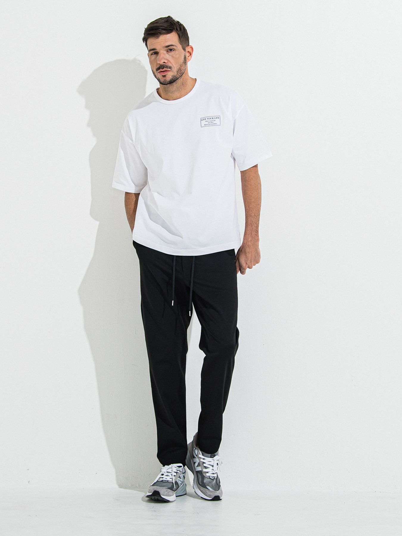 【予約品 】PAT WIDE EASY PANTS / パットワイドイージーパンツ / ブラック