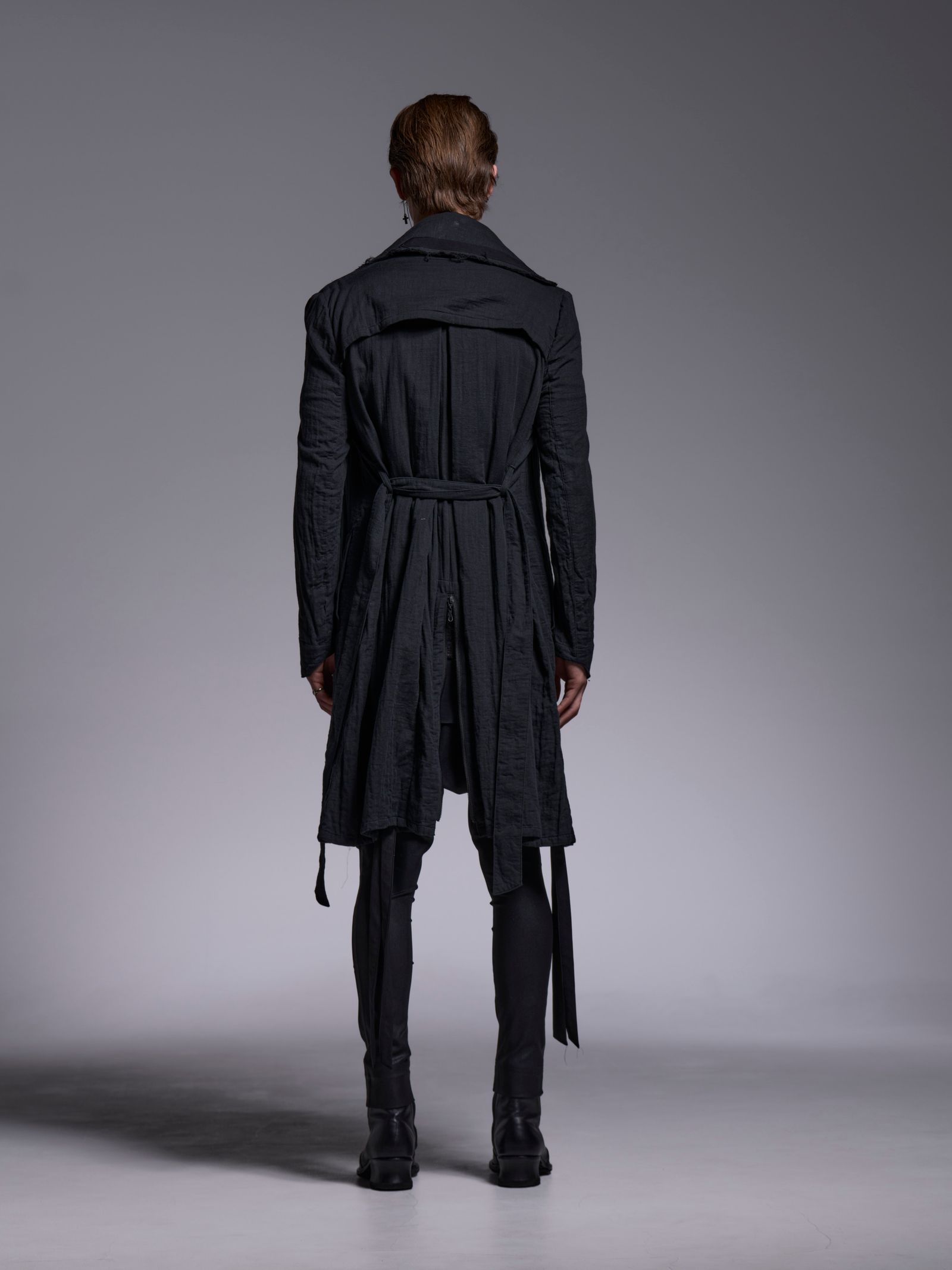 【予約品 1月4日(日) 締切】Gaze Napoleon Coat / ガーゼナポレオンコート / ブラック