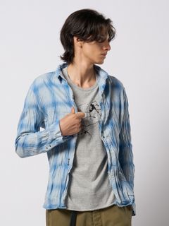 【予約品 9月23日(火) 締切】2-hook check / 2フック チェックシャツ / ライトブルー