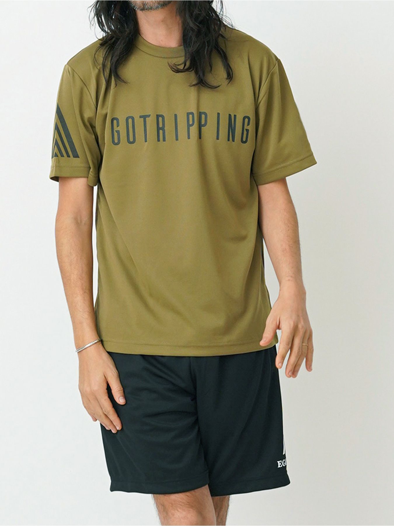 EGO TRIPPING TRAINING TEE / トレーニングウェア / ベージュ×ブラック