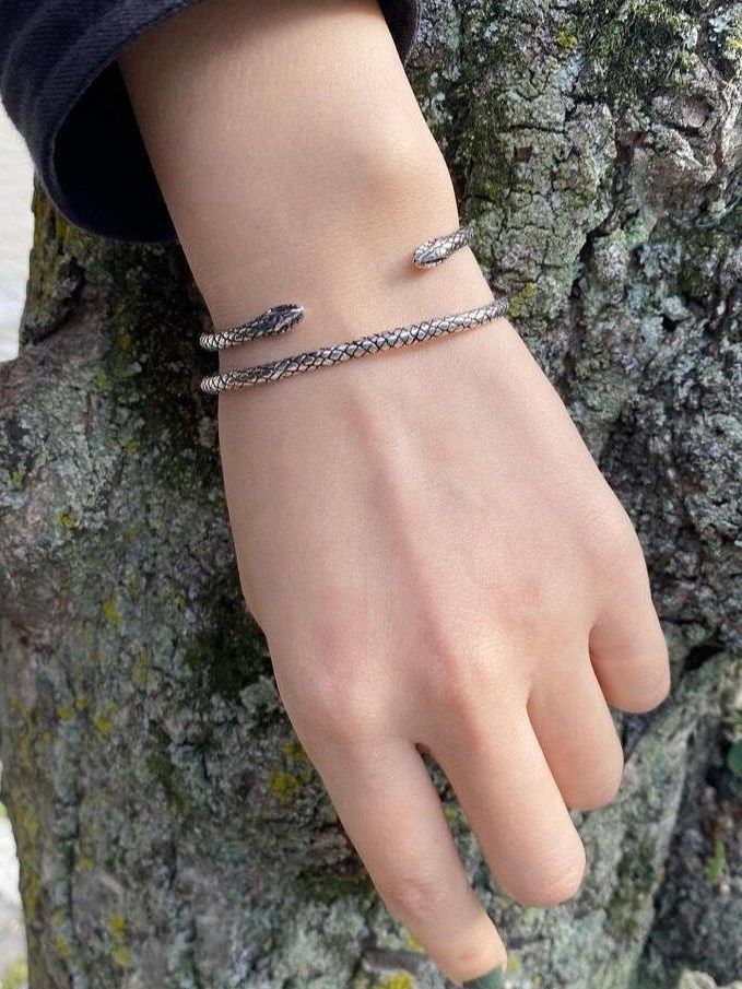 《受注生産》 TWO HEADED SNAKE BANGLE BRACELET バングル / 注文から3～4週間後入荷予定