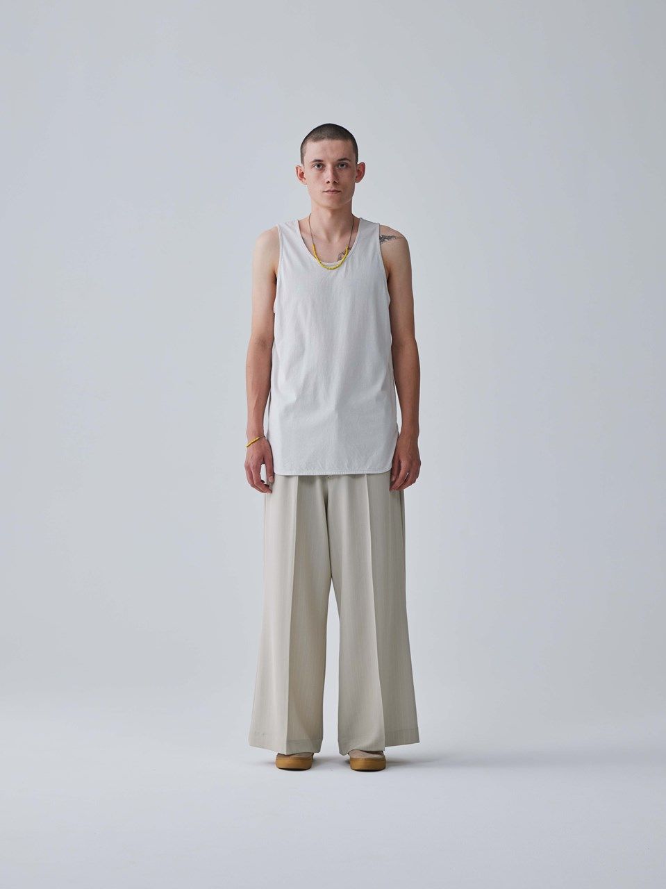 《予約品.先着限り》 LAYERED LONG T/T  / タンクトップ / ベージュ 【Iroquois.イロコイ】 2024年3月中旬~入荷予定